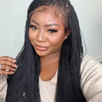 Micro Senegalese Twist Pre Bleached Swiss HD Full Lace Knotless Braids Wig (799 Strands)