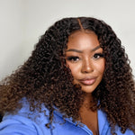20” Burmese Curly Chesnut Brown Ombré 7x5