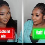 20” Straight 2-in-1 Half Wig AND Headband Wig