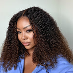 20” Burmese Curly Chesnut Brown Ombré 7x5