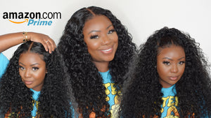 24" Water Wave Mixed Jerry Curly 7x5 Lace Front Wig